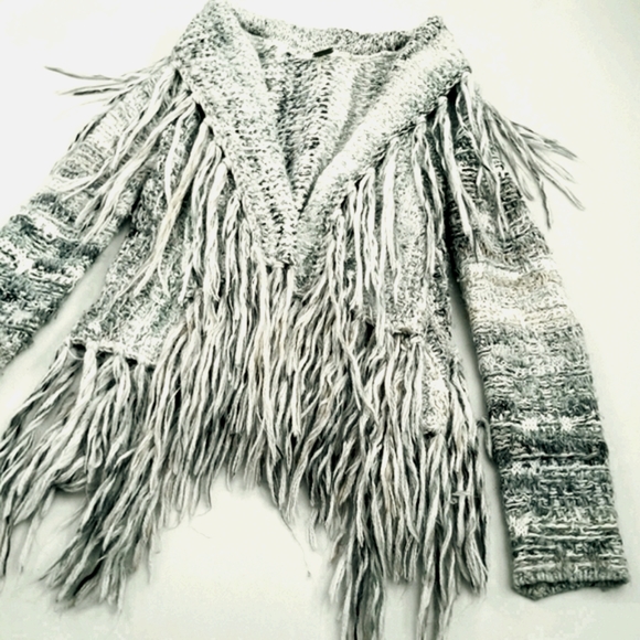 Free People Fringed Open Sweater Jacket - Picture 3 of 12
